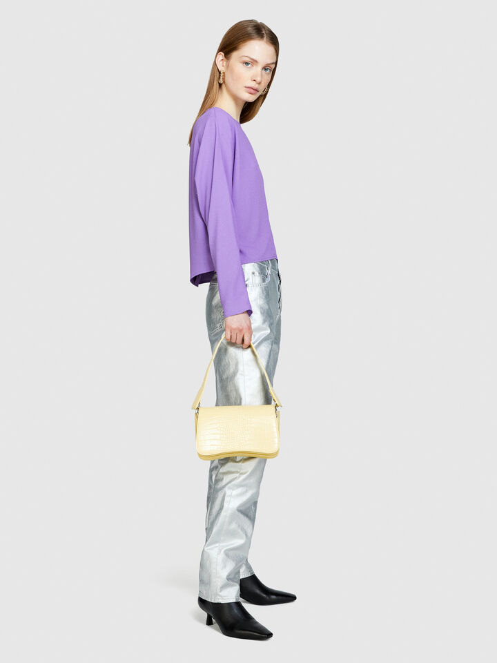 Blouse with crisscross - women's blouses - Lilac | Sisley image number 2